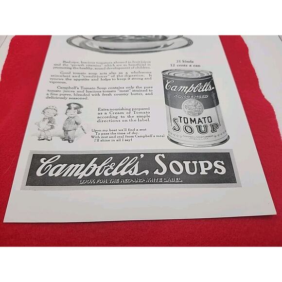 VTG 1925 Campbell's Why Your Children Should Eat Tomato Soup Ephemera Print Ad - Picture 5 of 6